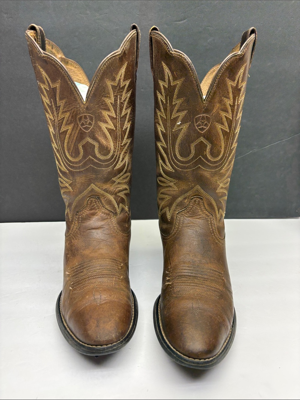 Ariat Women’s Brown Leather Western Cowboy Boots, as 7.5 B